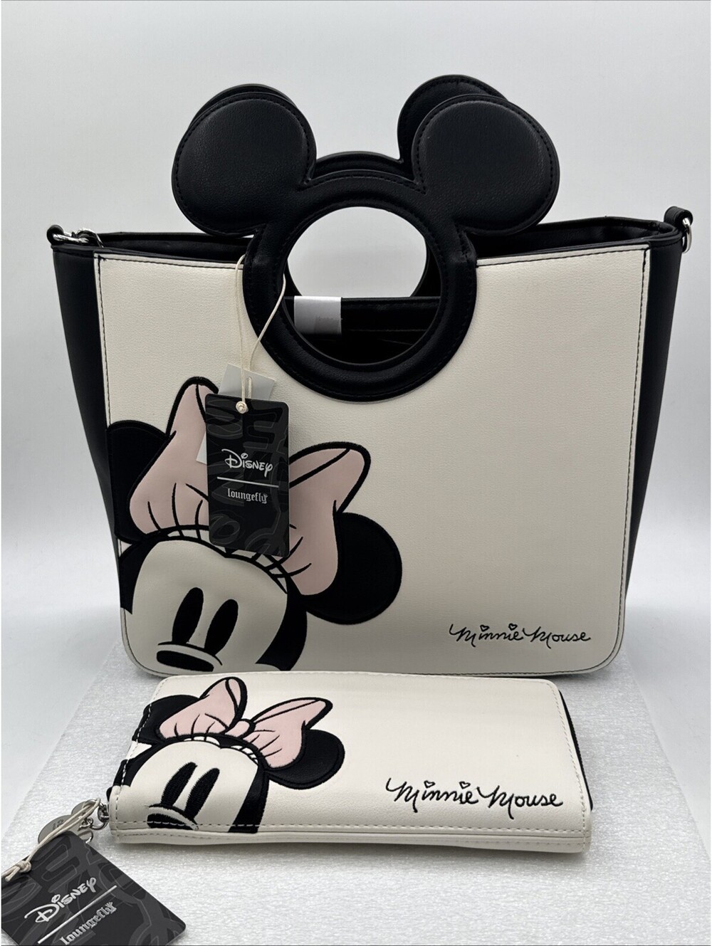 Loungefly Disney Minnie Mouse Peekaboo Crossbody Handbag & Matching Wallet New